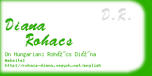 diana rohacs business card